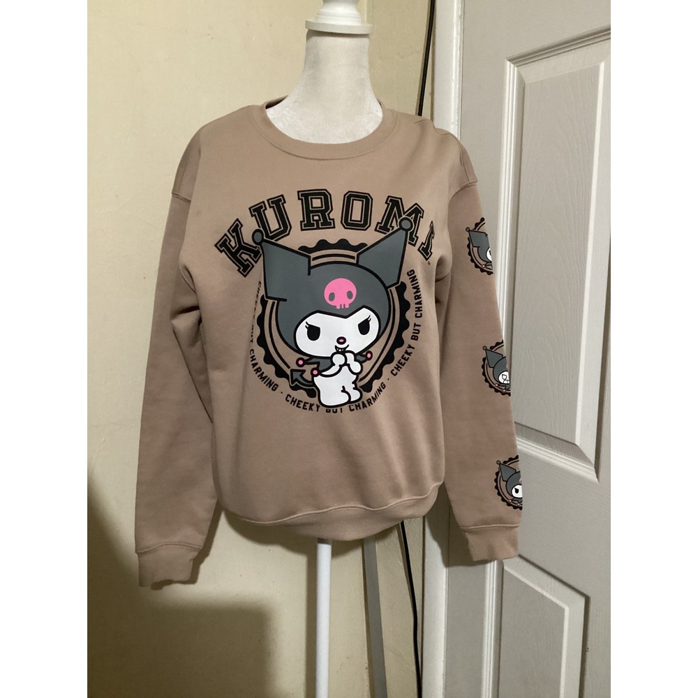 Sanrio Kuromi Beige Graphic Sweatshirt
